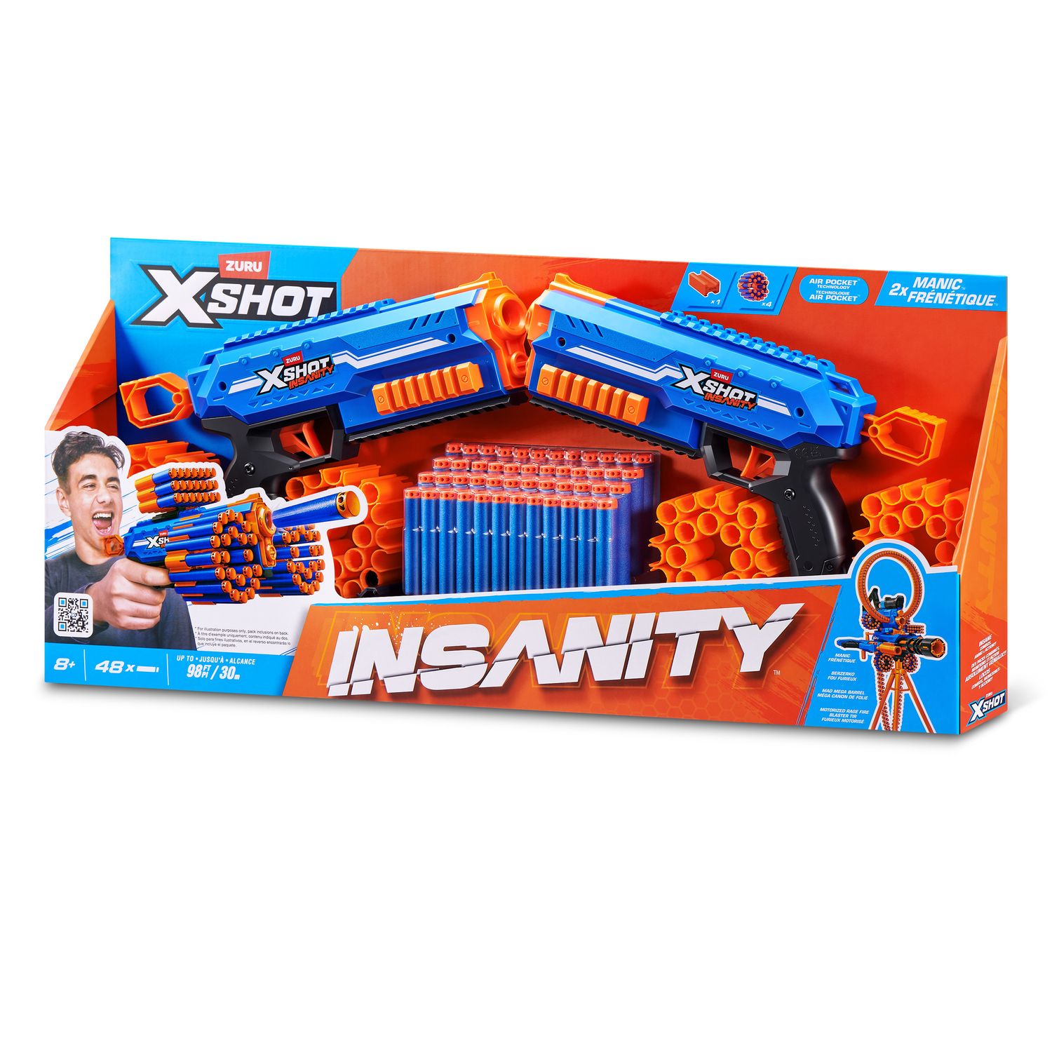 Xshot insanity double manic blaster combo pack (48 darts) - X-SHOT