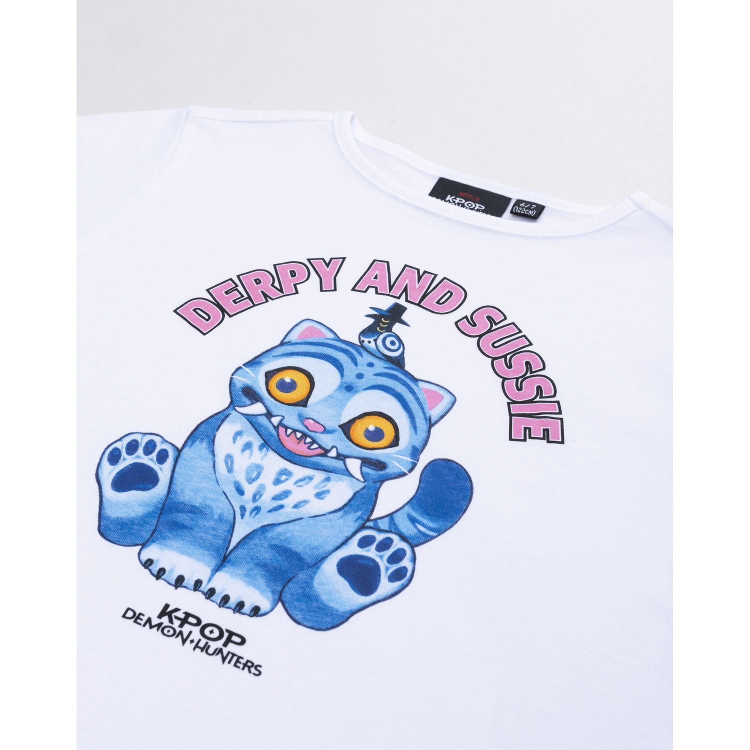 T-shirt bianca bambina k-pop "derpy and sussie" - KPOP DEMON HUNTERS