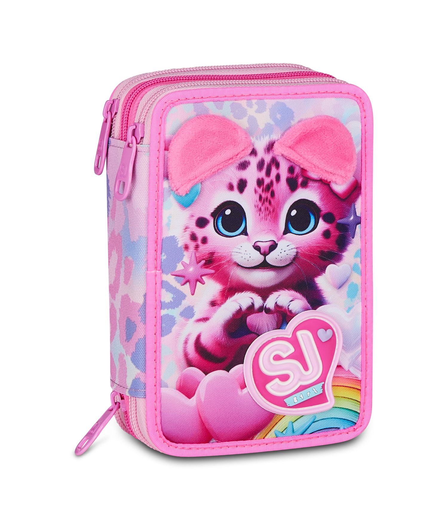 Astuccio 3 zip - heart buddy girl - SEVEN
