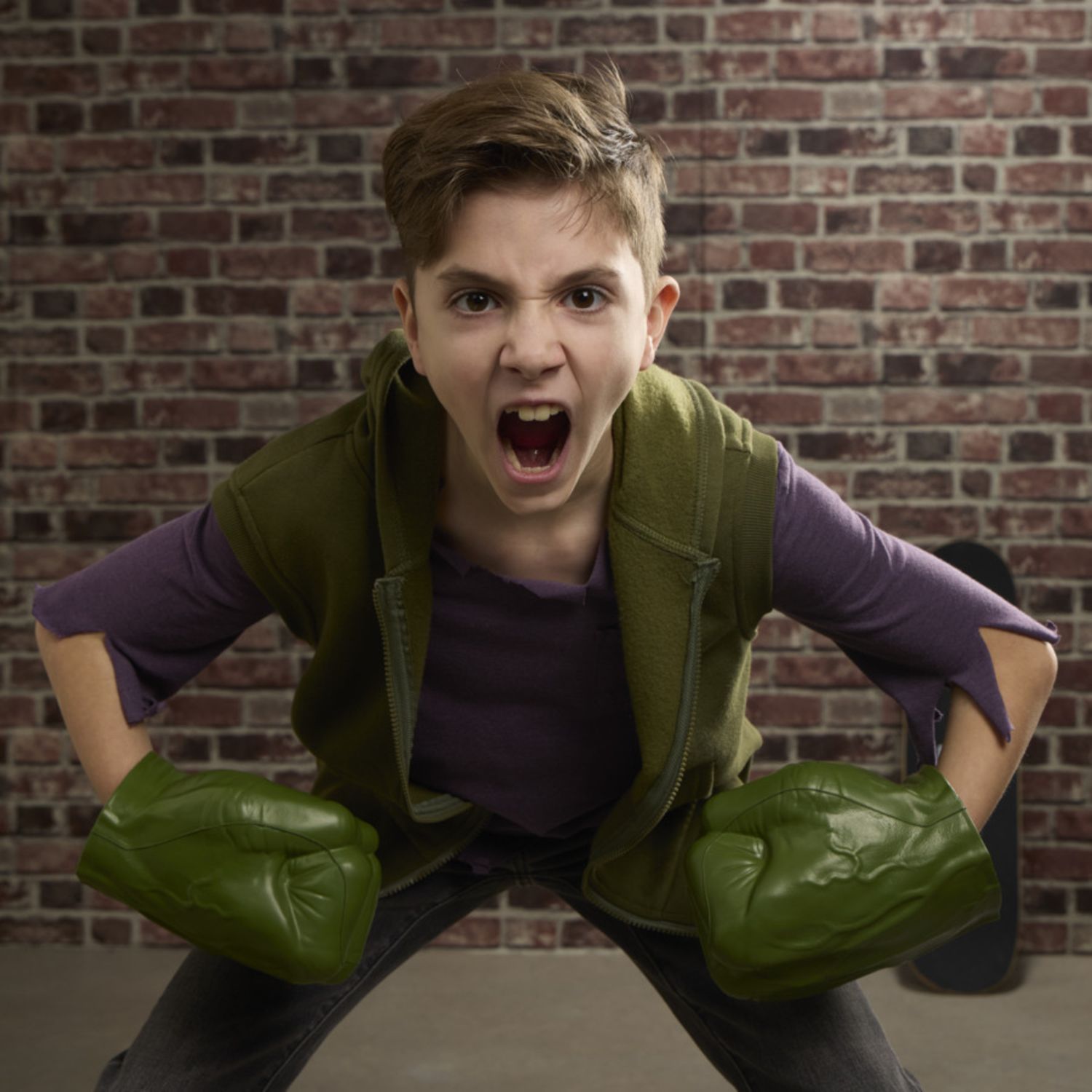 Hasbro marvel, spider-man: brand new day, super pugni gamma di hulk, giocattoli per roleplay - Spiderman