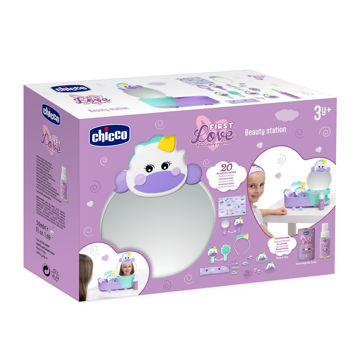 Gioco beauty station unicorno con accessori, dai 3 anni - Chicco