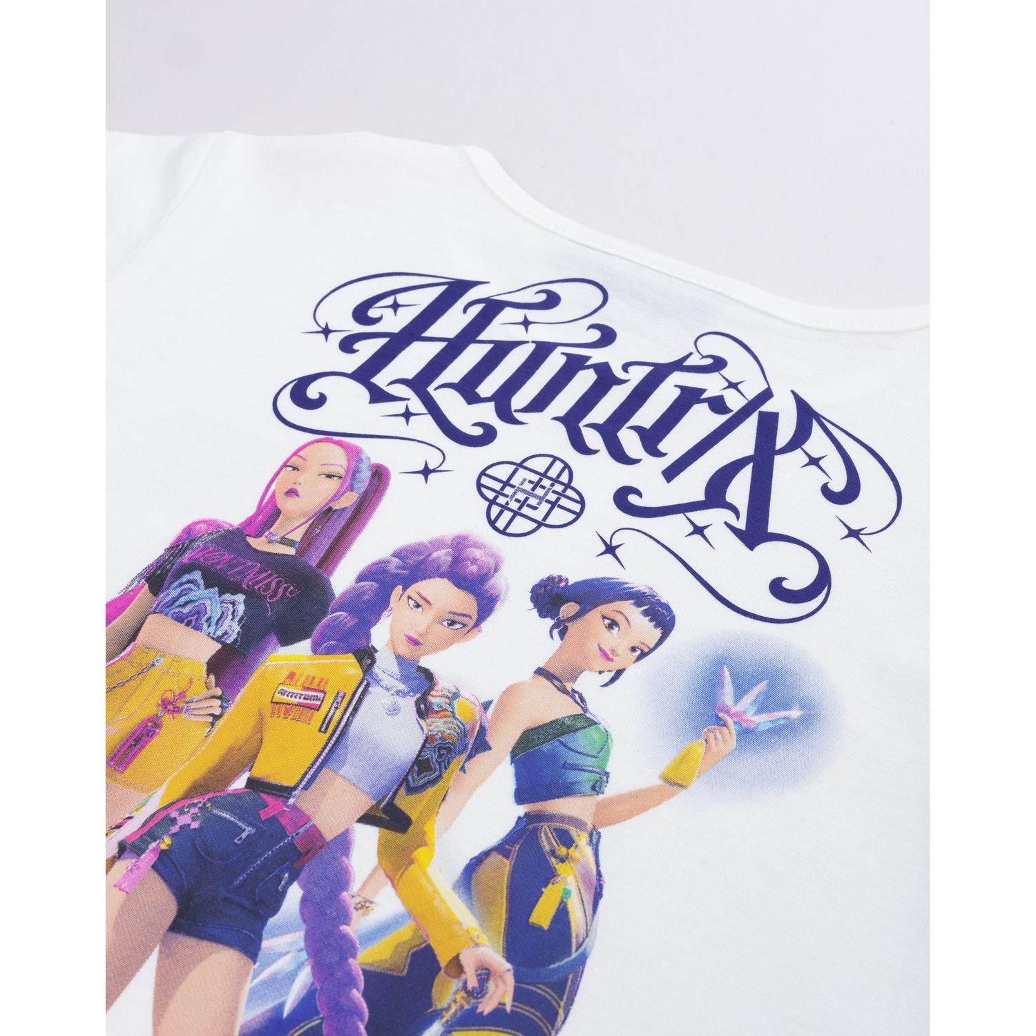 T-shirt bambina k-pop demon hunters "minimal logo & huntrix back" - KPOP DEMON HUNTERS