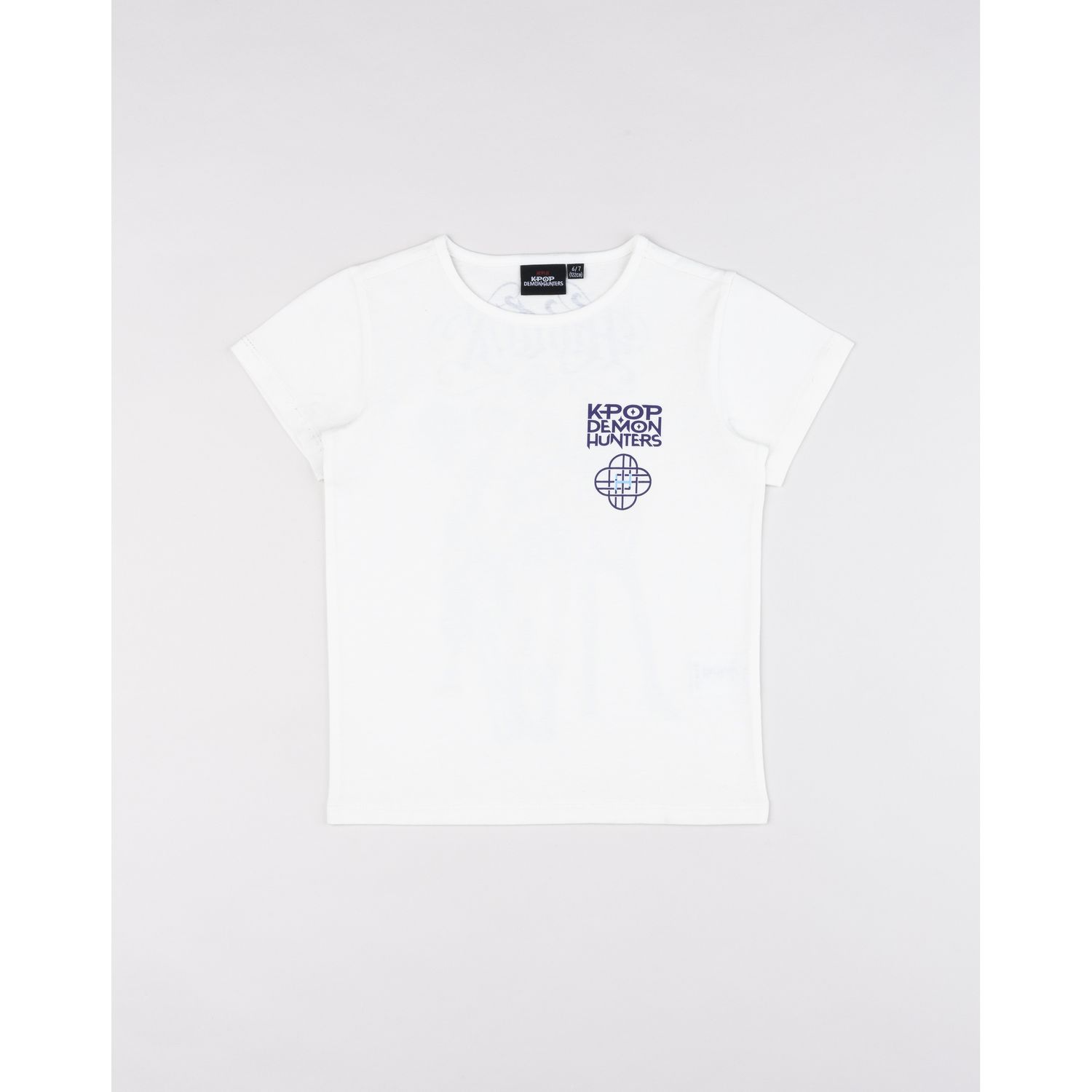 T-shirt bambina k-pop demon hunters "minimal logo & huntrix back" - KPOP DEMON HUNTERS