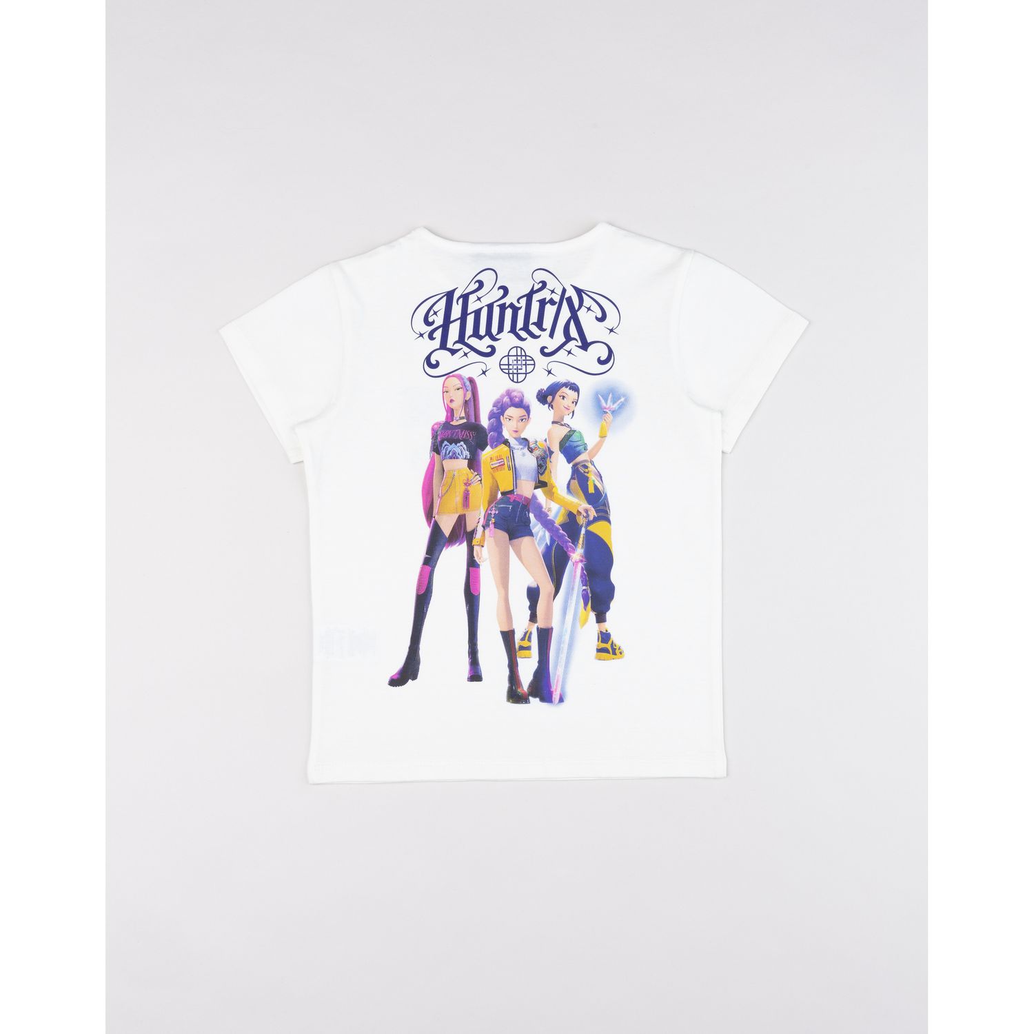 T-shirt bambina k-pop demon hunters "minimal logo & huntrix back" - KPOP DEMON HUNTERS