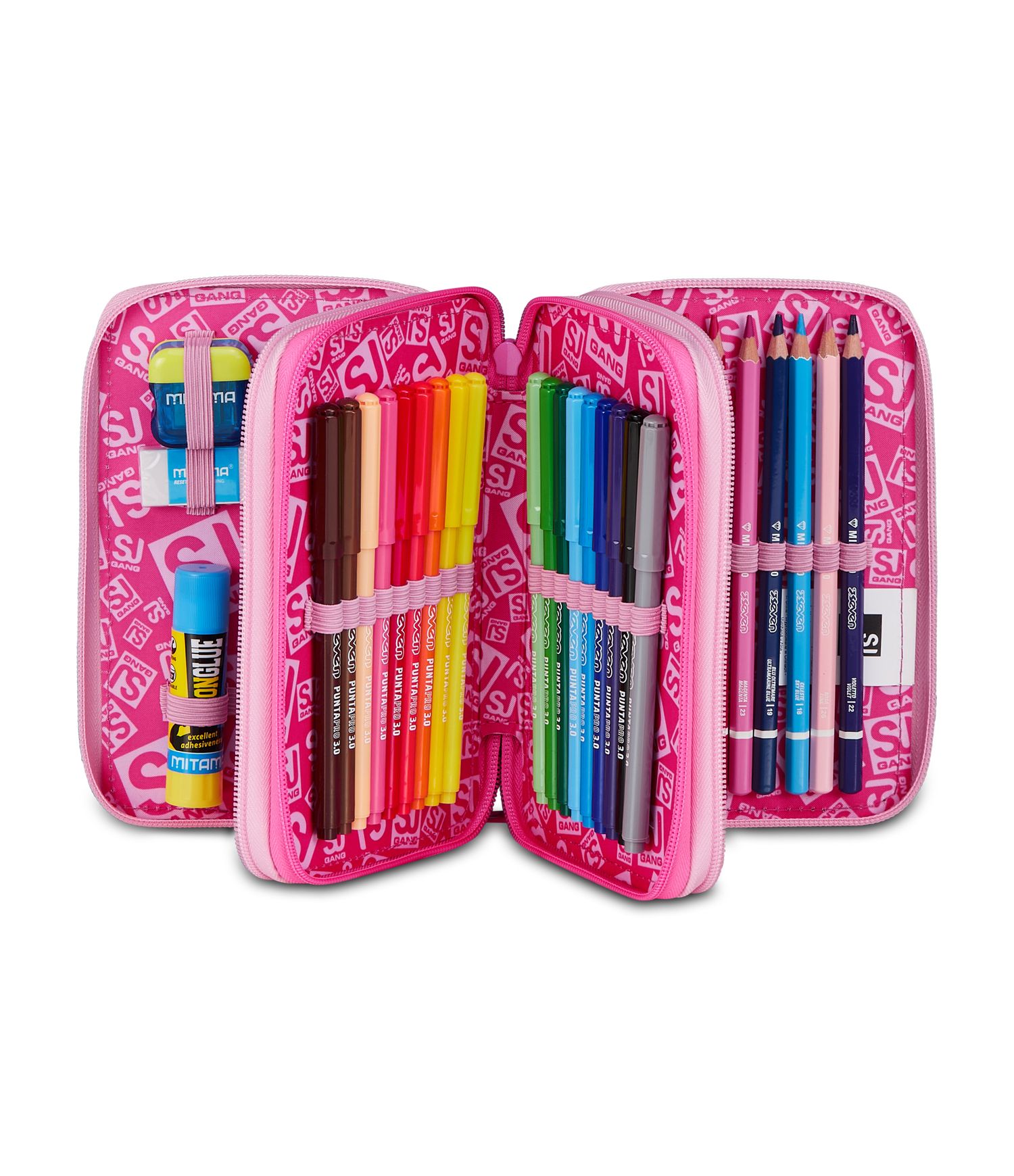 Astuccio 3 zip - heart buddy girl - SEVEN