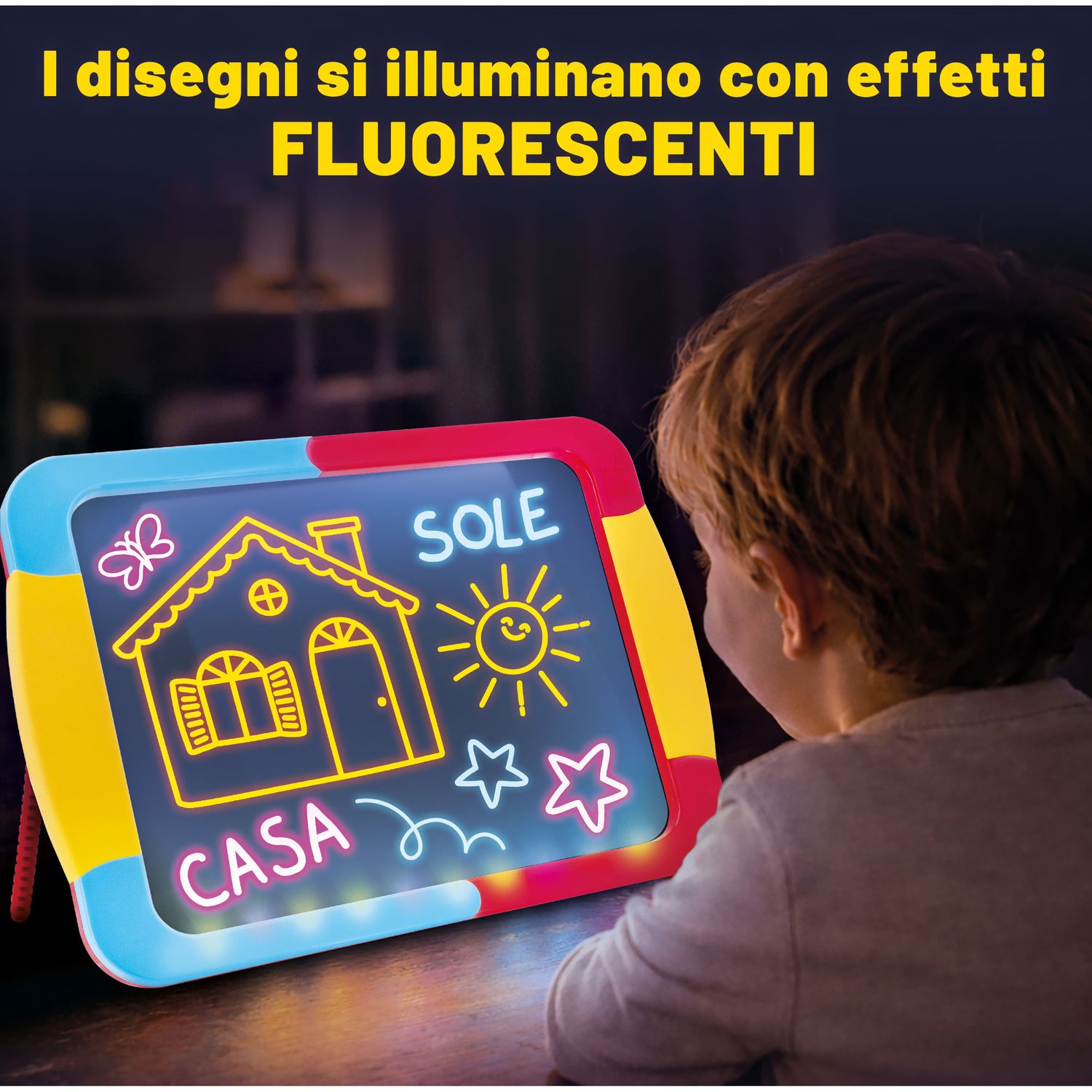 Lavagna led carotina: impara e gioca con disegni e parole - LISCIANI
