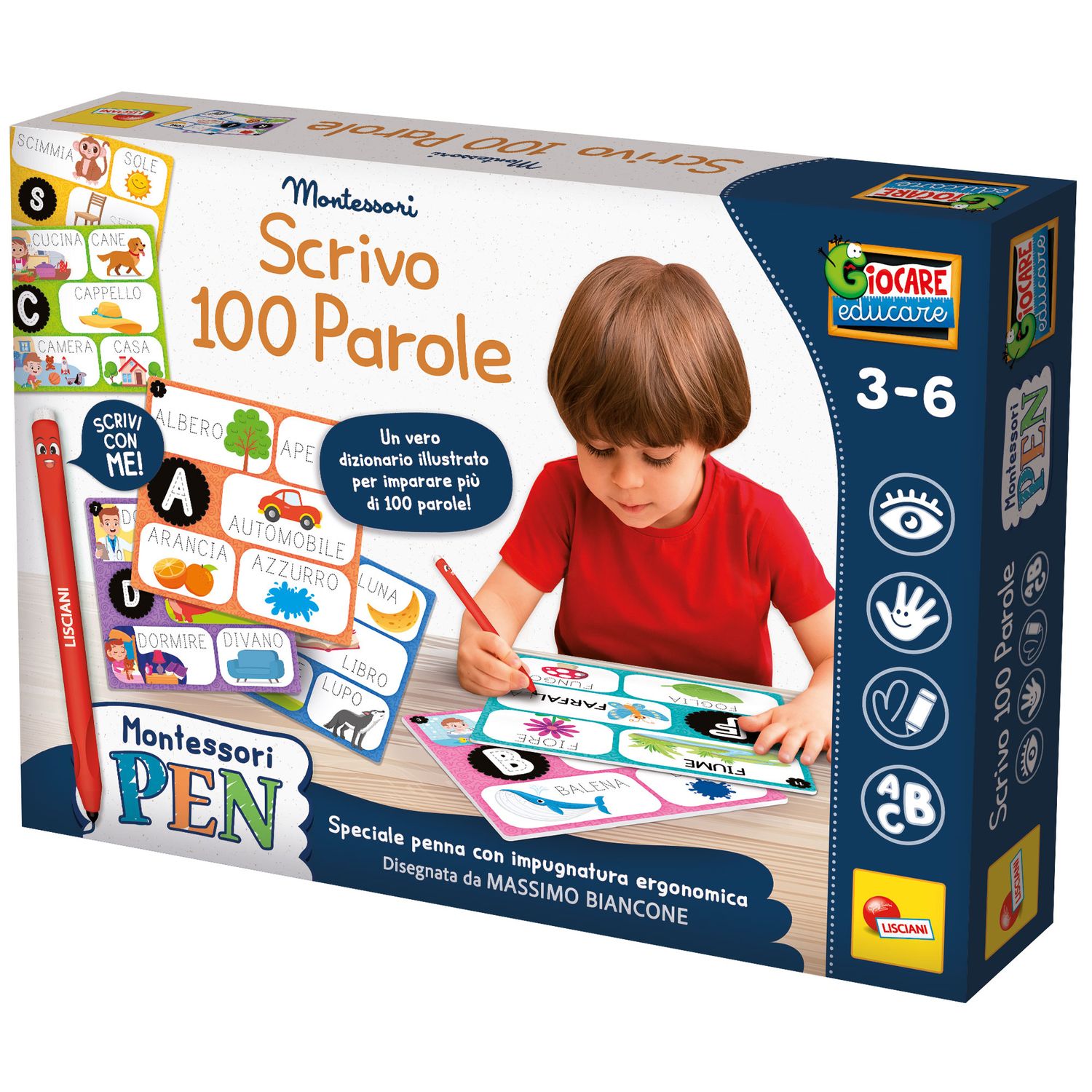 Montessori pen scrivo 100 parole - LISCIANI
