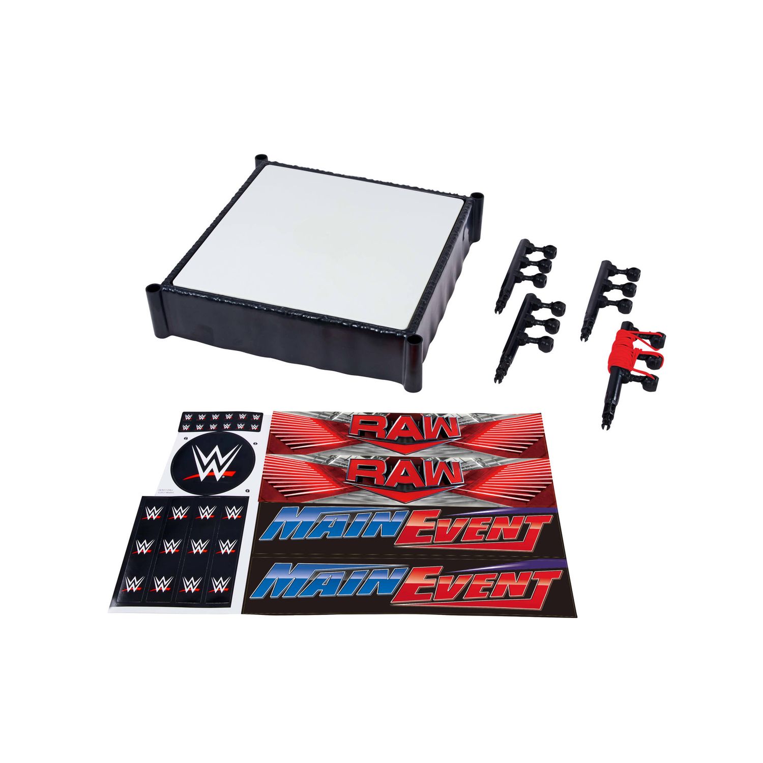 WWE - Superstar Ring, set con etichette per Main Event e RAW, - Immagine 5