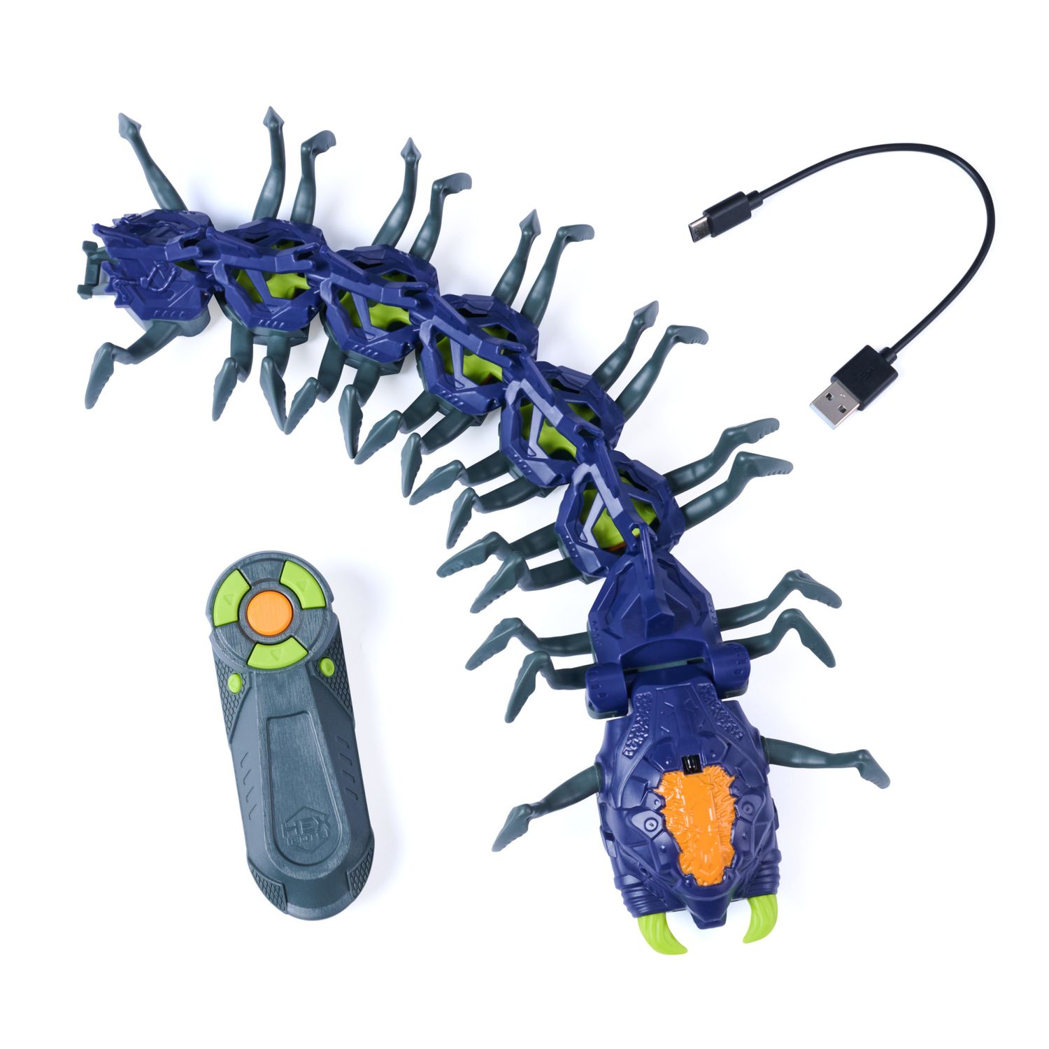 Hex bots explodapede robot centopiedi telecomandato, giocattoli robot con occhi luminosi, giocattoli per bambini dai 4 anni in su - SPIN MASTER