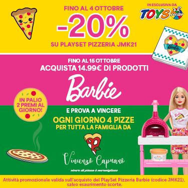 20% SUL PLAYSET BARBIE PIZZERIA JMK21