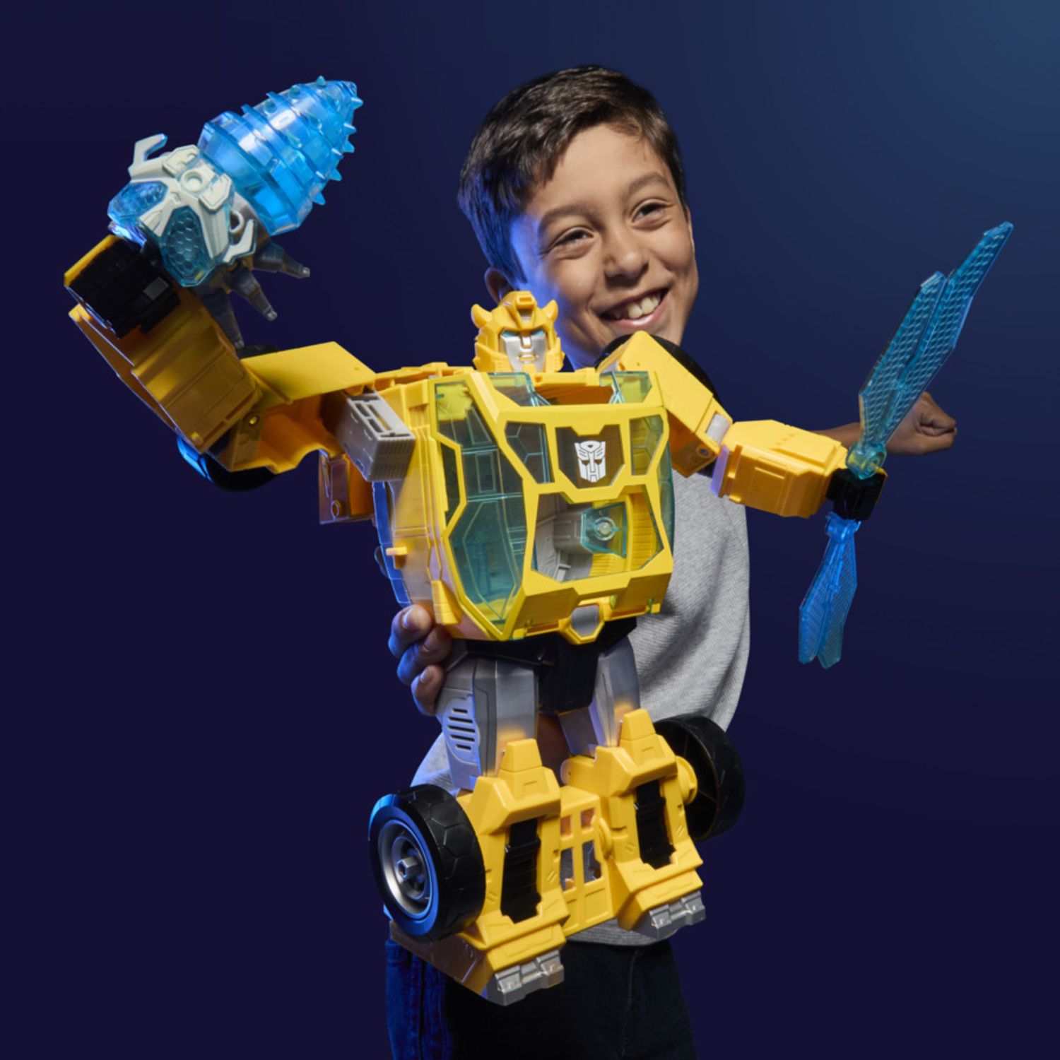 Transformers giocattoli cyberworld bumblebee power spark energon surge, luci e suoni, 6+ - TRANSFORMER