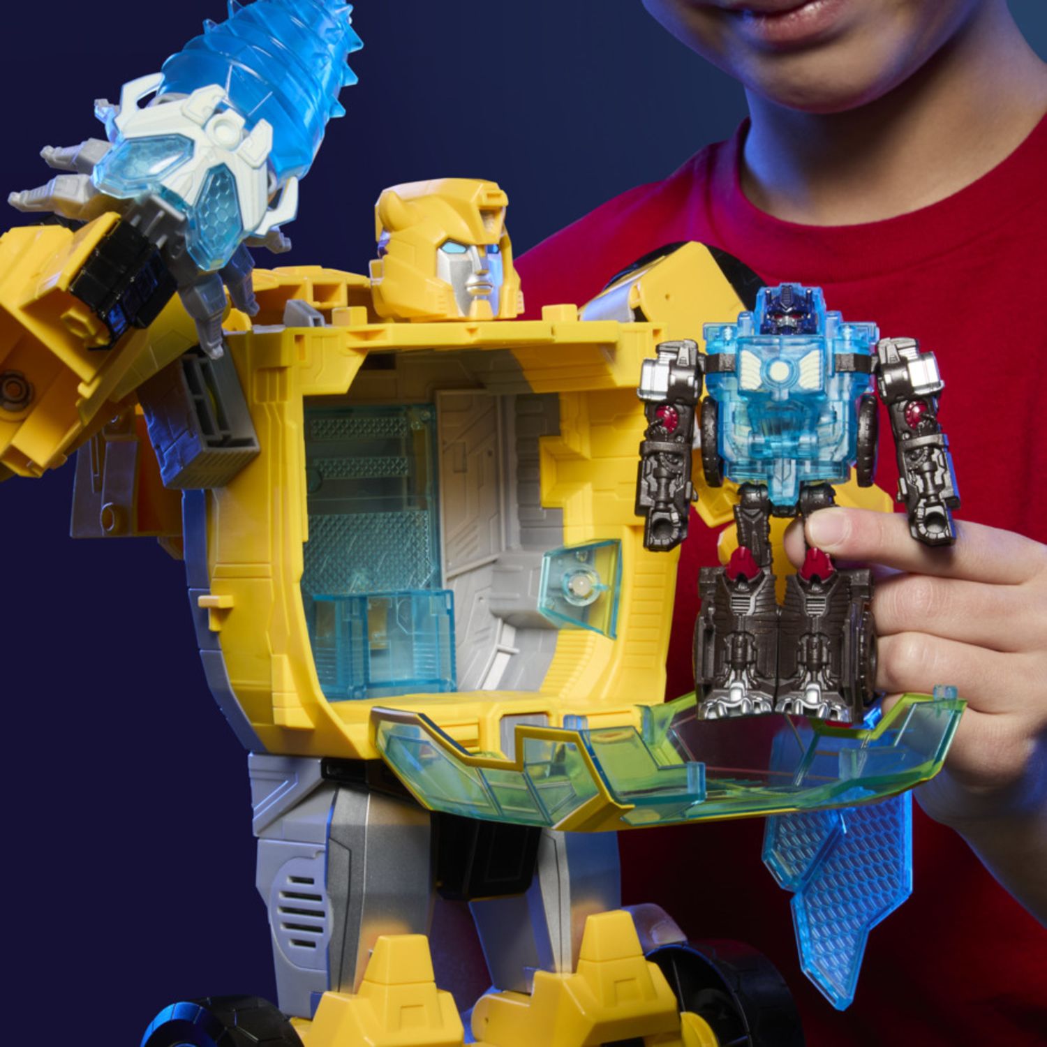 Transformers giocattoli cyberworld bumblebee power spark energon surge, luci e suoni, 6+ - TRANSFORMER