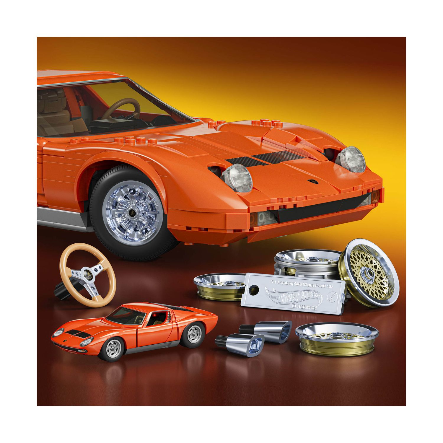 Mattel brick shop hot wheels '71 lamborghini miura p400 sv - BRICK SHOP, MATTEL